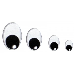 Oval Moving Toy Eyes - Size 1 cm